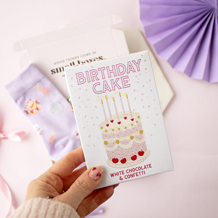 Mini Birthday Chocolate and Socks | Ready To Go Letterbox TreatBox