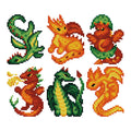 Diamond Painting Mini Dazzles™ - Dragons 4" x 6" (10.2cm x 15.2cm) / Square With 13 Colors Including 13 Fairy Dust Diamonds / 4,446