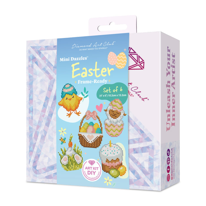 Diamond Painting Mini Dazzles™ - Easter 4" x 6" (10.2cm x 15.2cm) / Square With 19 Colors Including 19 Fairy Dust Diamonds / 4,425