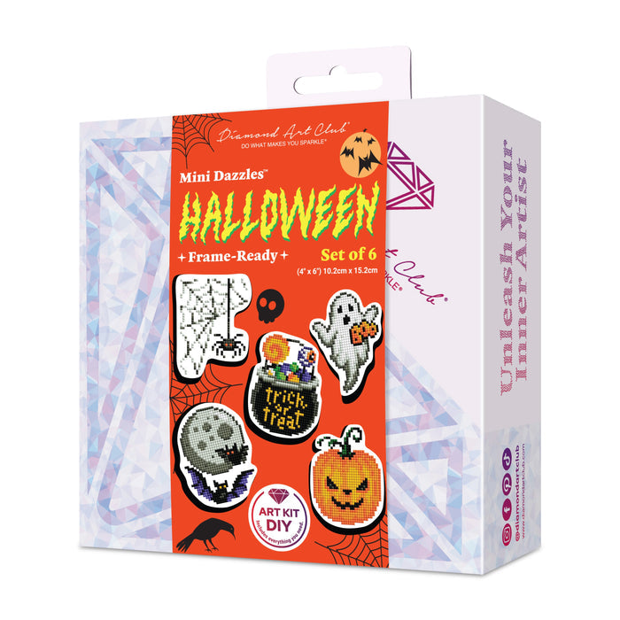 Diamond Painting Mini Dazzles™ - Halloween 4" x 6" (10.2cm x 15.2cm) / Square With 13 Colors Including 1 AB and 12 Fairy Dust Diamonds / 4,426