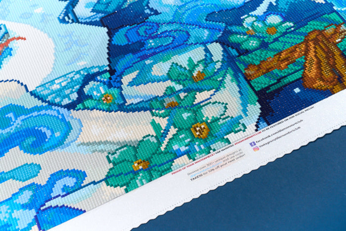 Diamond Painting Mizuchira 33" x 22" (83.6cm x 55.8cm) / Square with 64 Colors including 1 AB and 1 Electro Diamond and 4 Fairy Dust Diamonds / 75,264