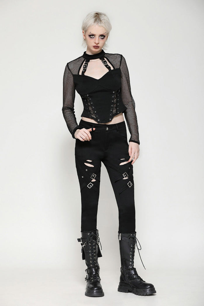 womens emo low-rise skinny jeans