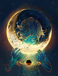 Diamond Painting Moon Eater 23.6" x 30.7" (60cm x 78cm) / Square with 42 Colors including 3 ABs, 1 Iridescent Diamond, and 2 Fairy Dust Diamonds / 75,433