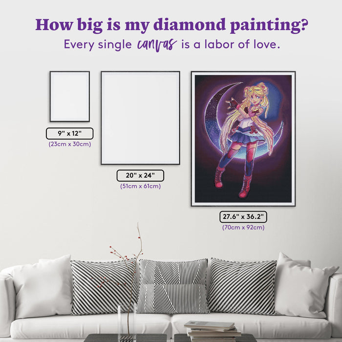 Diamond Painting Moon 27.6" x 36.2" (70cm x 92cm) / Square with 53 Colors including 6 ABs / 101,105