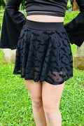 high waisted bat skirt
