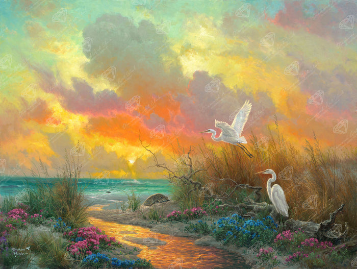 Diamond Painting Morning Glory 36.6" x 27.6" (92.8cm x 69.9cm) / Square with 94 Colors including 1 AB and 6 Fairy Dust Diamonds / 104,813