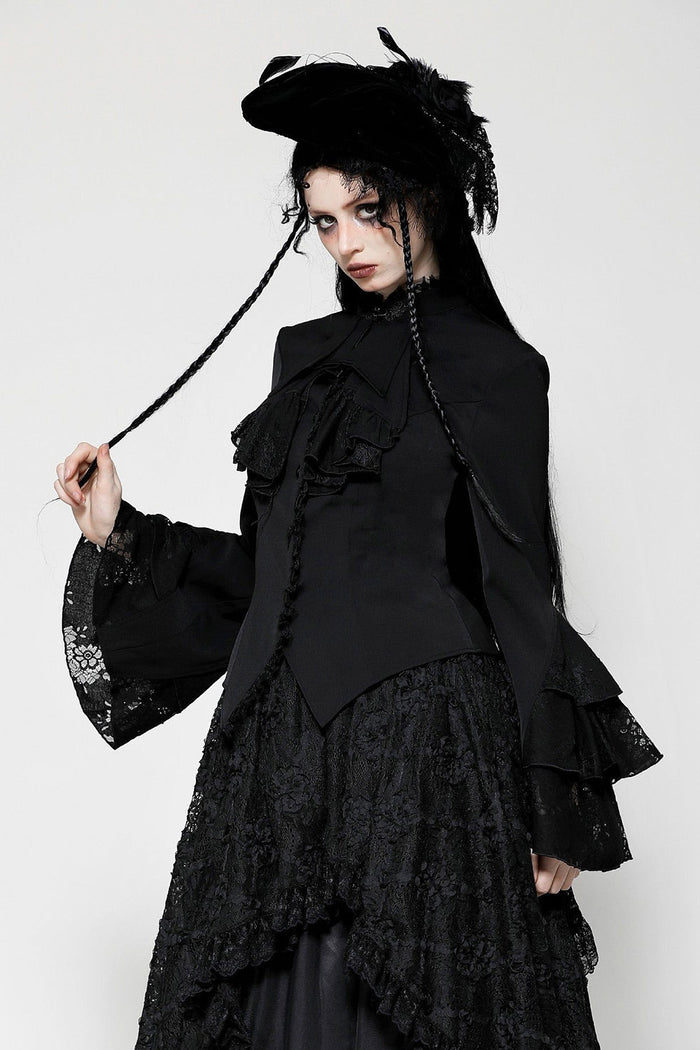 womens gothic button down top
