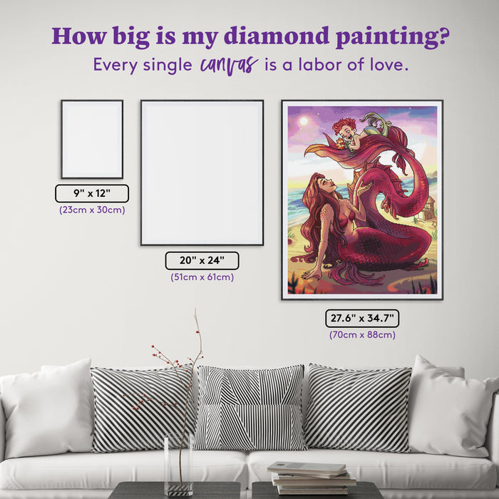 Diamond Painting Mother and Child 27.6" x 34.6" (70cm x 88cm) / Square with 89 Colors including 3 ABs and 3 Fairy Dust Diamonds / 99,193