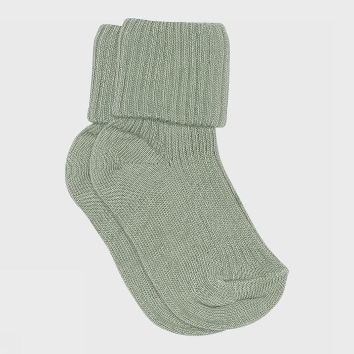 MP Denmark | Cotton rib baby socks - | Granite green