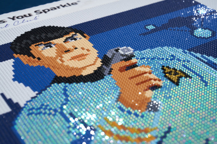 Diamond Painting Mr. Spock 22" x 32" (55.8cm x 81cm) / Square with 23 Colors Including 1 ABs and 1 Iridescent Diamonds and 2 Fairy Dust Diamonds / 72,800