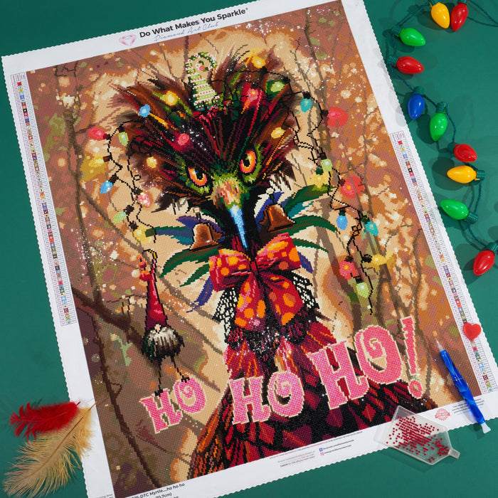Diamond Painting Myrtle....ho ho ho 22" x 28" (55.8cm x 70.7cm) / Square with 67 Colors including 4 ABs and 2 Fairy Dust Diamonds / 63,616