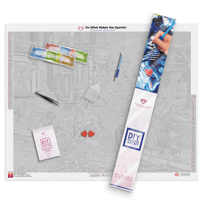 Diamond Painting Mystery Kit - Christmas Celebration 34.7" x 27.6″ (88cm x 70cm) / Square with 57 Colors including 4 ABs / 96,673