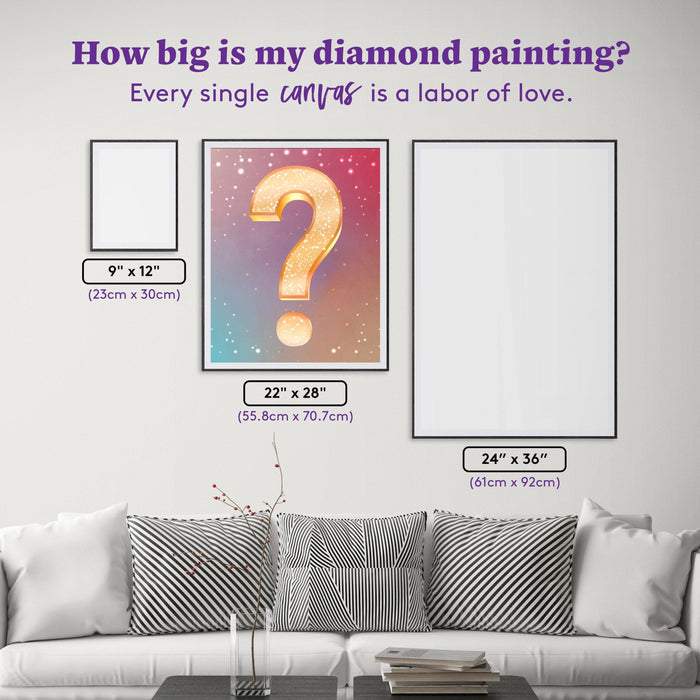Diamond Painting Mystery Kit #34 - Fantasy (Ocean) 22" x 28" (55.8cm x 70.7cm) / Square with 63 Colors including 5 ABs / 63,616