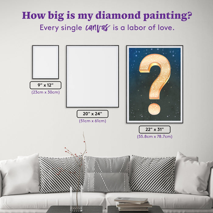 Diamond Painting Mystery Kit #35 - (Horror) 22" x 31" (55.8cm x 78.7cm) / Square with 58 Colors including 3 Diamonds / 70,784