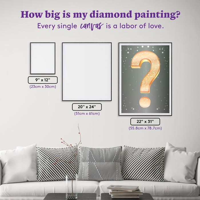 Diamond Painting Mystery Kit #45 - (Dark Fantasy) 22" x 31" (55.8cm x 78.7cm) / Square with 40 Colors including 1 ABs and 3 Fairy Dust Diamonds / 70,784