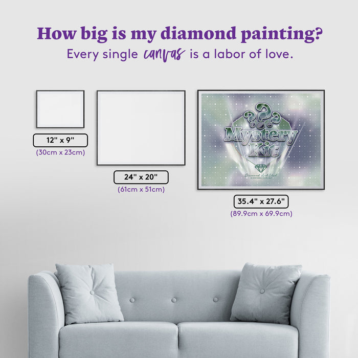Diamond Painting Mystery Kit #61 - Halloween 35.4" x 27.6" (89.9cm x 69.9cm) / Square with 53 Colors including 2 ABs and 3 Fairy Dust Diamonds / 101,441