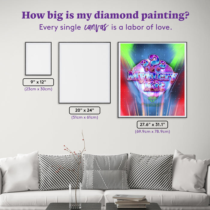 Diamond Painting Mystery Kit #75 - Fantasy 27.6" x 31.1" (69.9cm x 78.9cm) / Square with 48 Colors including 3 ABs and 3 Fairy Dust Diamonds / 89,077