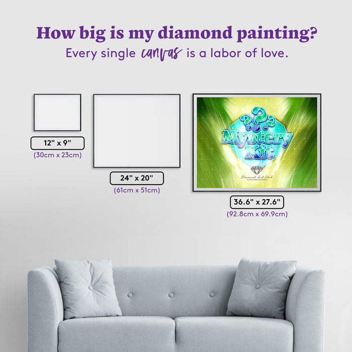 Diamond Painting Mystery Kit #78 - Landscape (Camping) 36.6" x 27.6" (92.8cm x 69.9cm) / Square with 93 Colors including 3 ABs and 1 Iridescent Diamond and 5 Fairy Dust Diamonds / 104,813
