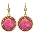 Mystic Dream Angel 18mm Leverback Earrings (Goldtone/Mystic Iridis)