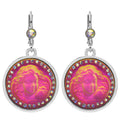 Mystic Dream Angel 18mm Leverback Earrings (Sterling Silvertone/Mystic Iridis)