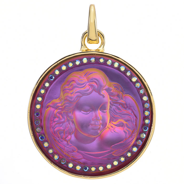 Mystic Dream Angel Love Never Dies Open Ring Charm (Goldtone/Mystic Iridis)