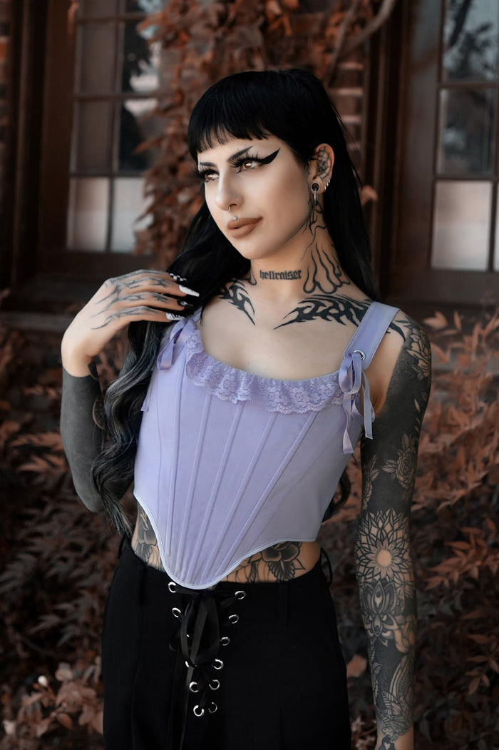 light purple corset