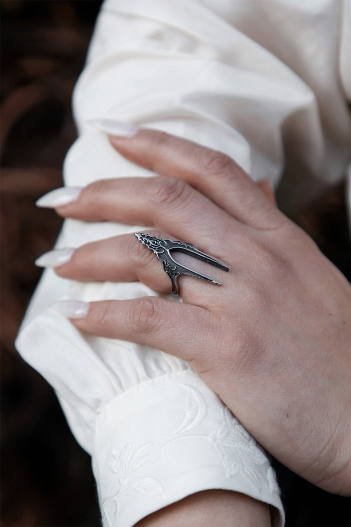 ornate goth ring