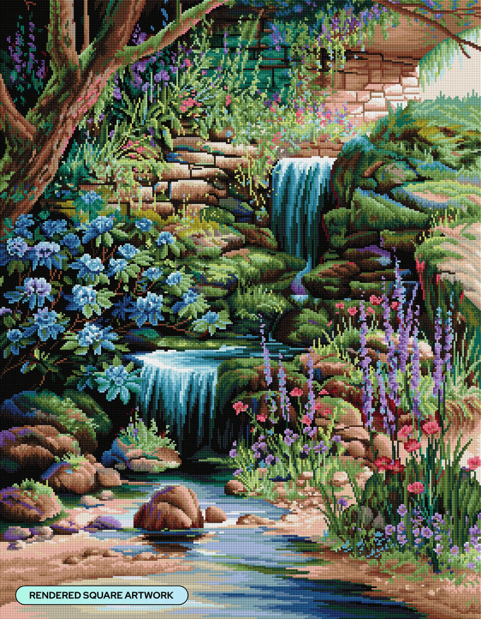 Diamond Painting Nature's Melody 27.6" x 35.4" (69.9cm x 89.9cm) / Square With 53 Colors Including 2 ABs and 1 Frosted Diamond and 4 Fairy Dust Diamonds / 101,441