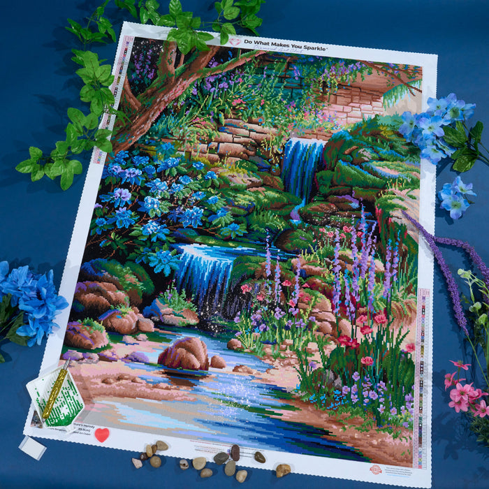 Diamond Painting Nature's Melody 27.6" x 35.4" (69.9cm x 89.9cm) / Square With 53 Colors Including 2 ABs and 1 Frosted Diamond and 4 Fairy Dust Diamonds / 101,441