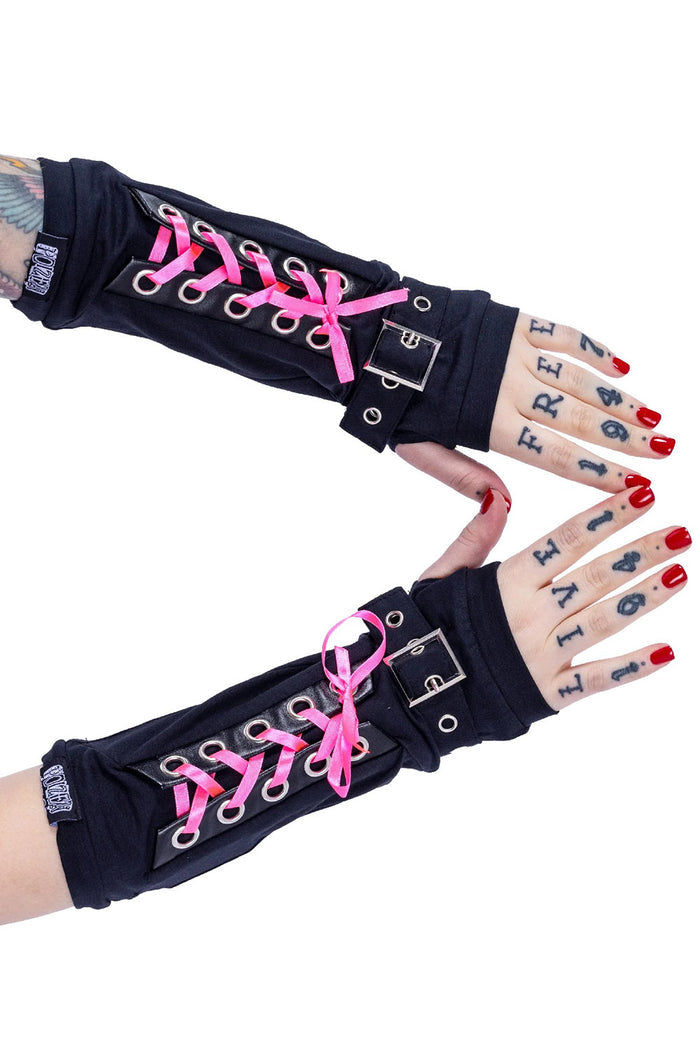 Navya Armwarmers [BLACK/PINK]