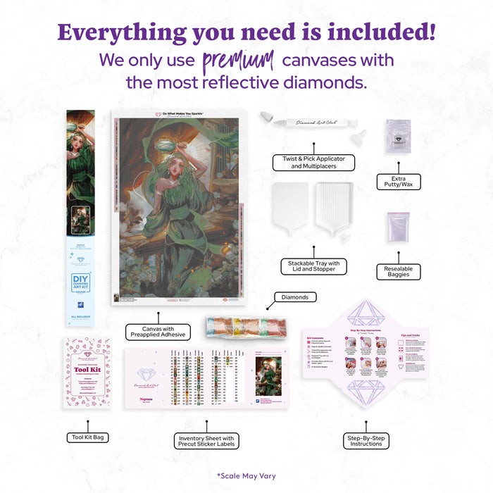 Diamond Painting Neptune 23.6" x 35.4" (60cm x 89.9cm) / Square with 72 Colors including 1 AB and 2 Iridescent Diamonds and 4 Fairy Dust Diamonds / 87,001