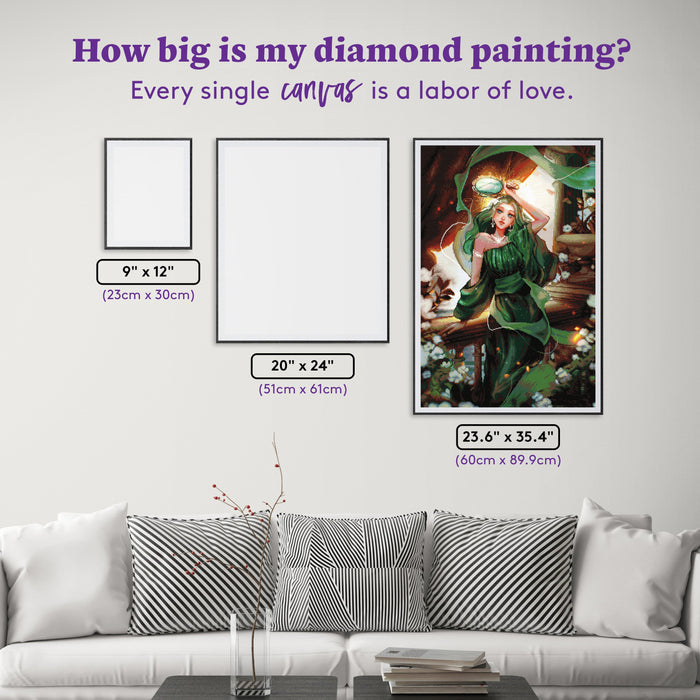 Diamond Painting Neptune 23.6" x 35.4" (60cm x 89.9cm) / Square with 72 Colors including 1 AB and 2 Iridescent Diamonds and 4 Fairy Dust Diamonds / 87,001