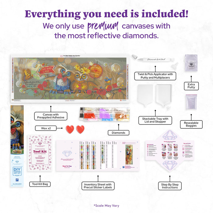 Diamond Painting Next To You 54" x 20" (137cm x 51cm) / Square with 64 Colors including 5 ABs / 109,143