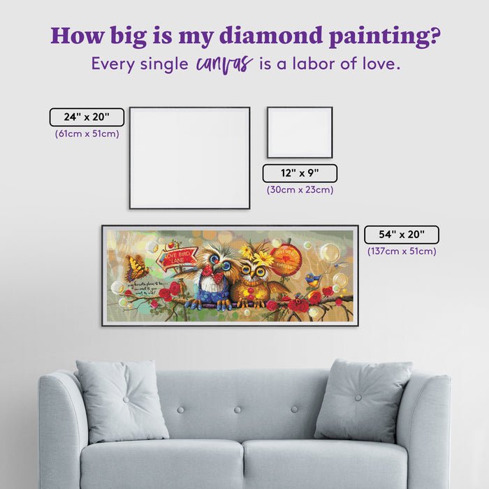 Diamond Painting Next To You 54" x 20" (137cm x 51cm) / Square with 64 Colors including 5 ABs / 109,143