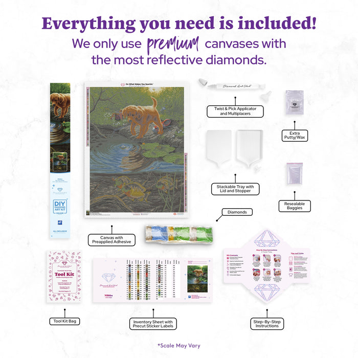 Diamond Painting Nibbles 27.6" x 36.6" (69.9cm x 92.8cm) / Square with 67 Colors including 2 ABs and 3 Fairy Dust Diamonds / 104,813