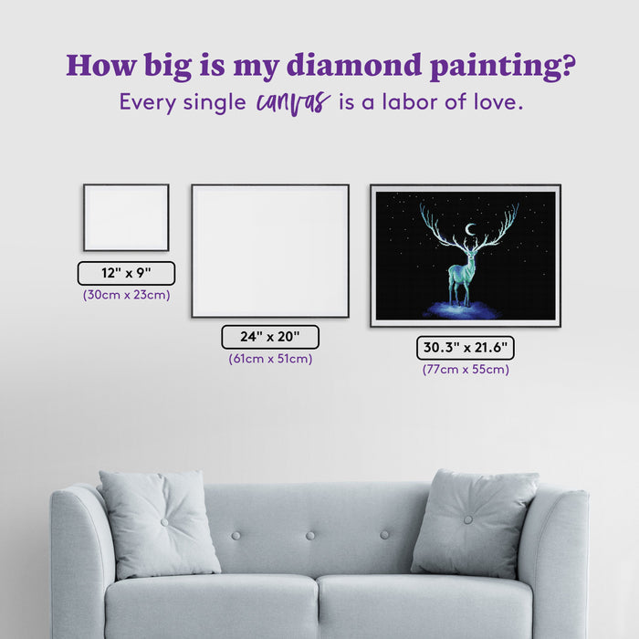 Diamond Painting Nightbringer 30.3" x 21.6" (77cm x 55cm) / Round with 18 Colors Including 1 AB / 53,233