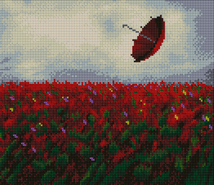 Diamond Painting Not A Care In The World 14.6″  x 12.6″ (37cm x 32cm) / Round With 18 Colors including 1 AB / 14803