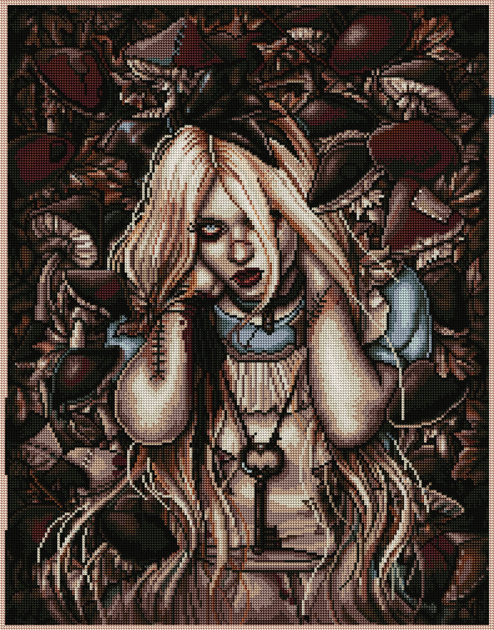 Diamond Painting Not Your Alice 22" x 28″ (56cm x 71cm) / Round with 34 Colors including 1 AB / 49,896