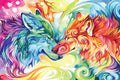 Diamond Painting Nuzzling Wolves 30" x 20" (76cm x 51cm) / Square with 54 Colors including 4 ABs / 60,501