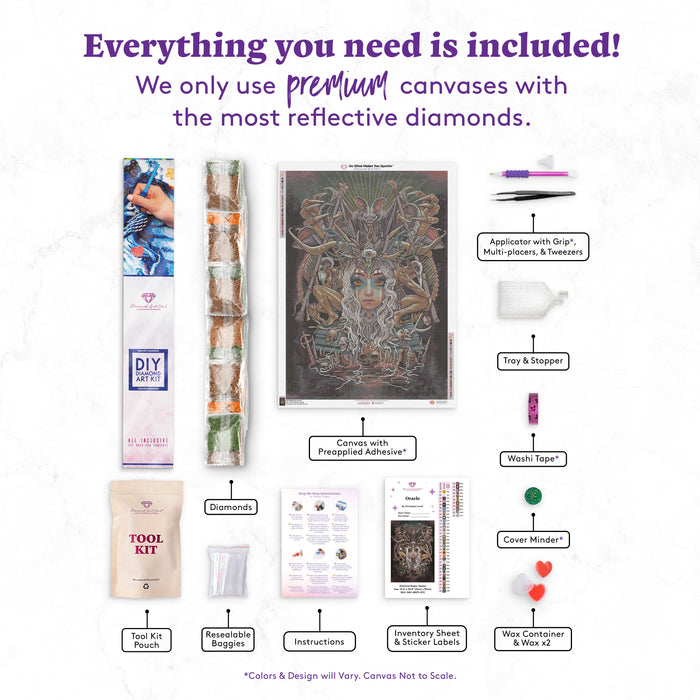 Diamond Painting Oracle 27.6" x 39" (70cm x 99cm) / Square with 43 Colors including 2 ABs and 2 Fairy Dust Diamonds / 111,557