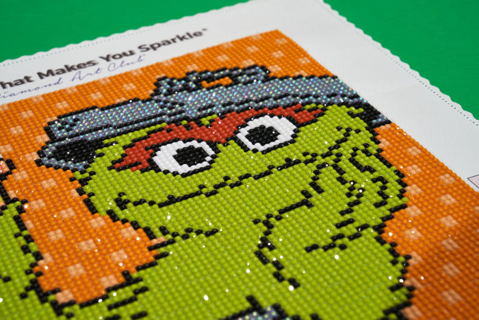 Diamond Painting Oscar the Grouch™ Portrait 9" x 9" (23cm x 23cm) / Round with 9 Colors including 2 ABs / 6,561