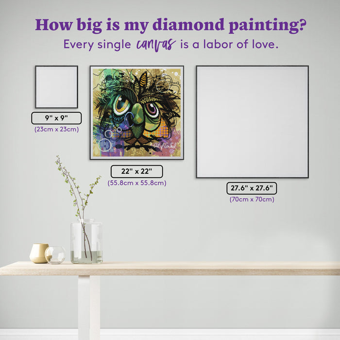 Diamond Painting OUT OF CONTROL 22" x 22" (55.8cm x 55.8cm) / Round with 57 Colors including 4 ABs and 1 Fairy Dust Diamond / 39,601