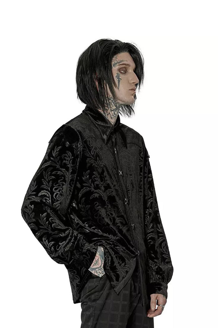 mens black vampire goth clothing