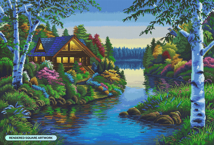 Diamond Painting Paradise 37.8" x 25.6" (95.8cm x 65cm) / Square with 76 Colors including 2 ABs and 3 Fairy Dust Diamonds / 100,485