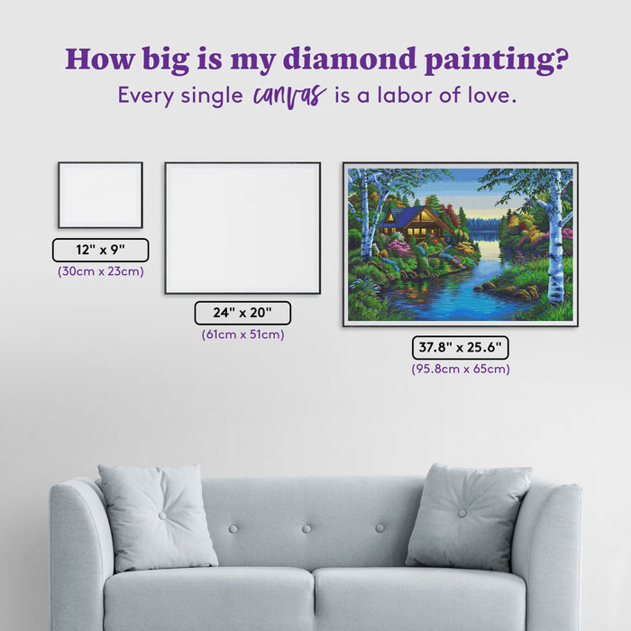 Diamond Painting Paradise 37.8" x 25.6" (95.8cm x 65cm) / Square with 76 Colors including 2 ABs and 3 Fairy Dust Diamonds / 100,485