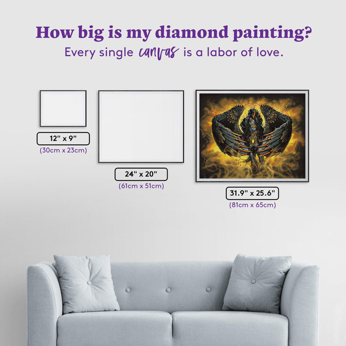 Diamond Painting Pegasus 31.9" x 25.6" (81cm x 65cm) / Square with 43 Colors including 2 ABs / 84,825
