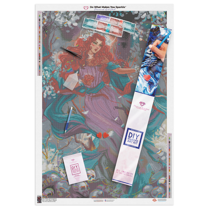 Diamond Painting Persephone 27.6" x 41.3" (70cm x 105cm) / Square with 54 Colors including 4 ABs / 115,232