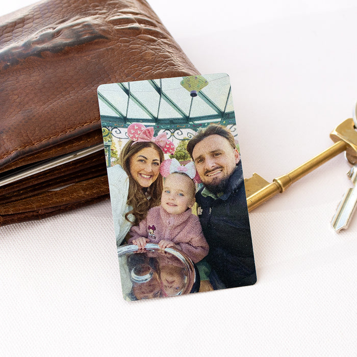 Personalised Aluminium Wallet Photo Card | Add on