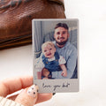 Personalised 'Love You, Dad' Aluminium Wallet Photo Card | Add on