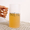 Personalised Name Frosted Beer Glass